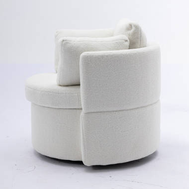 Plush discount barrel chair